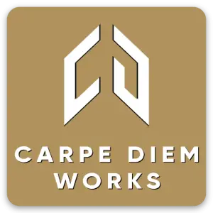 Carpe Diem Works Logo 2" sticker